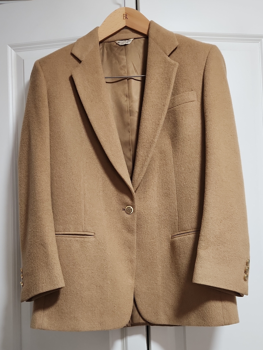 Vintage Barrie Pace 100% Camel Hair Blazer Tan USA Size 6